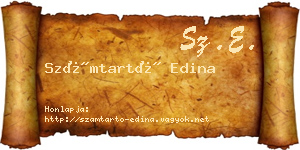 Számtartó Edina névjegykártya