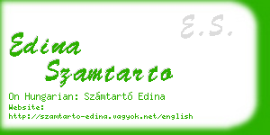 edina szamtarto business card